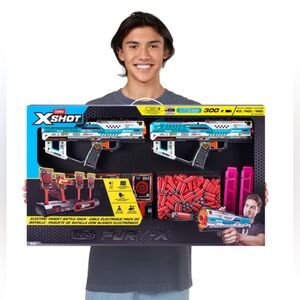 Zuru X-Shot Pro Fury-X Battle Blaster, 300 Darts Hit Targets 43m/140ft Away